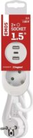 Emos P0221U 2xAC/2xUSB/1xType-C 1,5 m elosztó - Fehér