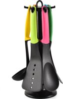 IRIS KT-480 Konyhai eszköz készlet tartóval (7 részes) - Többszínű