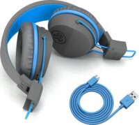JLab JBuddies Studio Kids Vezetékes Mikrofonos Gyerek Headset - Szürke / Kék