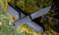 Morakniv Garberg Black Carbon Túrakés 248mm Multi-Mount tokkal - Fekete