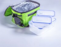 TOO CB-300 Hűtőtáska és ételhordó téglalap alakú ételtartóval - Zöld