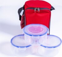 TOO CB-400 Hűtőtáska és ételhordó kerek ételtartóval - Piros