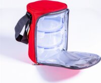 TOO CB-400 Hűtőtáska és ételhordó kerek ételtartóval - Piros