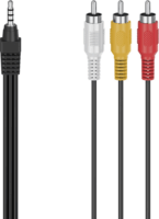 Hama 305016 Fic AV 3.5mm Jack apa - 3x RCA apa Kábel (1.5m)