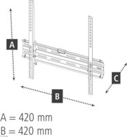 Hama 220809 32"-65" LCD TV/Monitor asztali tartó kar - Fekete (1 kijelző)