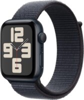 Apple Watch SE Alumínium 44mm Okosóra Sport Loop Szövet szíjjal - Fekete