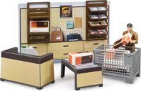 bruder 62250 UPS logisztikai központ készlet játékfigura