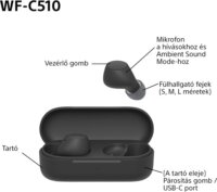 Sony WFC510B.CE7 True Wireless Bluetooth Fülhallgató - Fekete