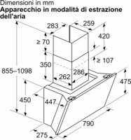 Neff D88IAN2S0 N 70 Kürtős Páraelszívó Szagelszívó - Fekete