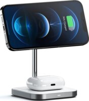 Satechi ST-WMCS2M 2in1 Wireless Mágneses Töltőállomás - Fehér