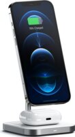 Satechi ST-WMCS2M 2in1 Wireless Mágneses Töltőállomás - Fehér