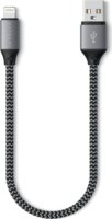 Satechi ST-TAL10M 25cm USB A Anya - Lightning iPhone TöltőKábel - Szürke (25cm)