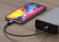 Satechi ST-TAL10M 25cm USB A Anya - Lightning iPhone TöltőKábel - Szürke (25cm)