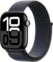 Apple Watch Series 10 Aluminium 42mm Okosóra Sport Loop Szövet szíjjal - Fekete