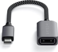 Satechi ST-UCATCM USB Type-C Apa - USB Type-A Anya Adapter Kábel - Szürke (20cm)