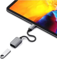 Satechi ST-UCATCM USB Type-C Apa - USB Type-A Anya Adapter Kábel - Szürke (20cm)