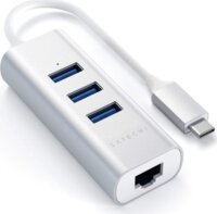 Satechi ST-TC2N1USB31AS Aluminium Type-C Dokkoló - Ezüst