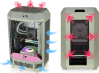 Thermaltake The Tower 300 Számítógépház Opcionális LCD kijelzővel - Türkiz / Pink