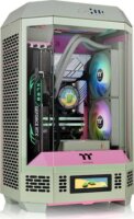 Thermaltake The Tower 300 Számítógépház Opcionális LCD kijelzővel - Türkiz / Pink