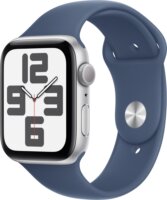 Apple Watch SE Alumínium 44mm Okosóra S/M Sport szíjjal - Ezüst / Kék