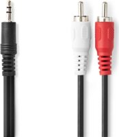 Nedis CAGL22200BK50 3.5mm Jack apa - 2x RCA apa Kábel (5m)