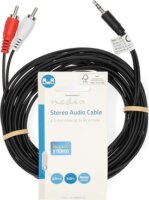 Nedis CAGL22200BK50 3.5mm Jack apa - 2x RCA apa Kábel (5m)