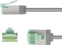 goobay Ultraflexibles U/FTP Cat 8.1 RJ45 Slim Patch kábel 1m - Szürke