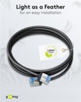 goobay Ultraflexibles U/FTP Cat 6a RJ45 Slim Patch kábel 3m - Fekete