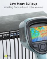 goobay Ultraflexibles U/FTP Cat 6a RJ45 Slim Patch kábel 1m - Fekete