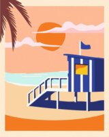 Ravensburger CreArt ART Collection - Tengerparti Kunyhó festmény készlet 24x30cm