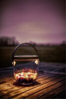 Krinner Lumix Deco Glass Basic Napelemes Asztali LED lámpa