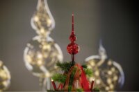 Krinner Lumix Tree Topper LED Dekoráció csúcsdísz - Piros