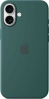 Apple Silikon Case MagSafe iPhone 16 Plus eredeti Szilikon Telefon tok - Sötétzöld