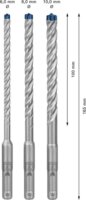 Bosch Ø 6 - 10 mm Expert SDS Plus-7X Beton Fúrószár készlet (3db/csomag)