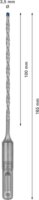 Bosch Ø 3,5 x 100/165mm Expert SDS Plus-7X Beton fúrószár