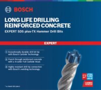 Bosch Ø 12 x 150/215mm Expert SDS Plus-7X Beton fúrószár 10db