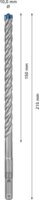 Bosch Ø 10 x 150/215mm Expert SDS Plus-7X Beton fúrószár 30db