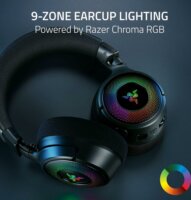 Razer Kraken V4 Wireless Bluetooth THX 7.1 Surround RGB Gaming Headset - Fekete