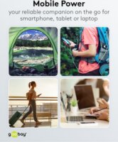 Goobay 65868 Kompakt Powerbank 10000mAh 15W (3A / 5V) - Fekete