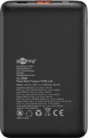 Goobay 65868 Kompakt Powerbank 10000mAh 15W (3A / 5V) - Fekete
