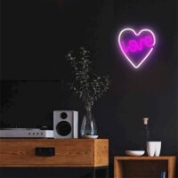 Forever Light Retro falra akasztható USB LED dekorációs lámpa "LOVE" - Színes