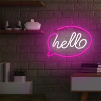 Forever Light Retro falra akasztható USB LED dekorációs lámpa "HELLO" - Színes