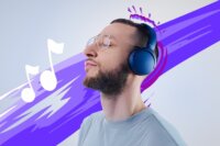 Panasonic RB-HF630BE-A Wireless Bluetooth Hi-Fi Headset - Kék