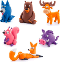 Hey Clay Erdei állatos lebomló gyurma szett - 15 tégely