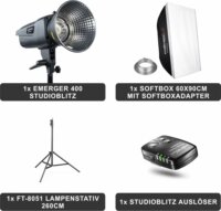 Walimex pro Emerger 400 Professzionális Softbox Stúdióvaku készlet