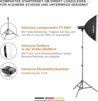 Walimex pro Emerger 400 Professzionális Softbox Stúdióvaku készlet