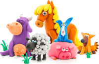 Hey Clay Állatos lebomló gyurma szett - 15 tégely