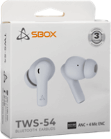 SBOX EB-TWS54-W ANC Bluetooth Fülhallgató Headset - Fehér