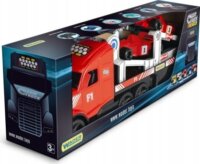 Wader Magic Truck Action F1 autószállító kamion versenyautókkal 79cm - Piros