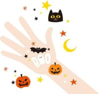 Spooky & Scary Ijesztő Tetováló Test matrica készlet Halloween Dekoráció